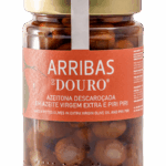Arribas Do Douro Drylowane zielone oliwki w oliwie z oliwek z pierwszego tłoczenia i papryczka piri piri 250g