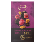 Ruta Czekolada Czekolada (55 % kakao) z drobinkami malinowymi i migdałami, 90 g.